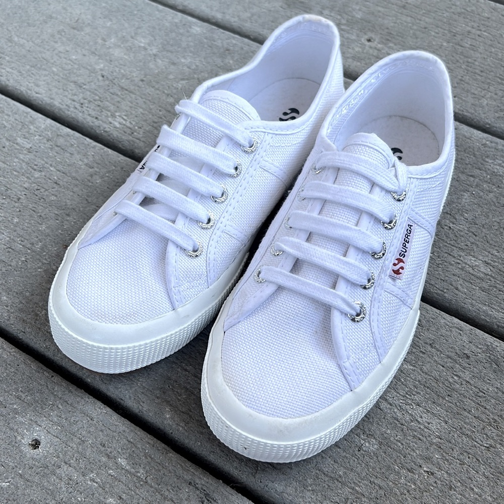 SUPERGA Cotu In White Lace Up Sneaker Size 36 - Picture 6 of 16